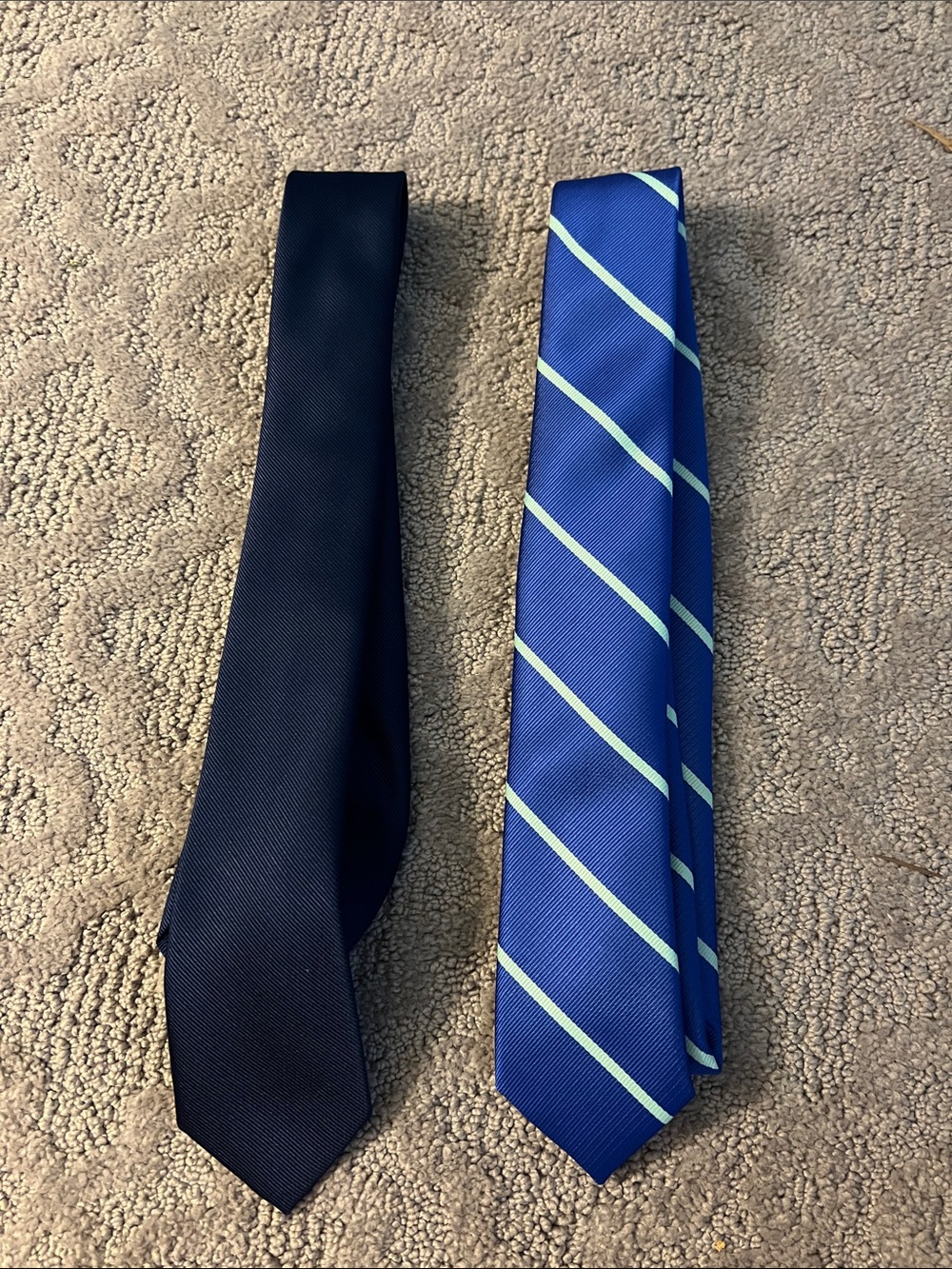 Boys crewcuts Blue Solid and Striped Neck Ties - Classic Formal Style-52”